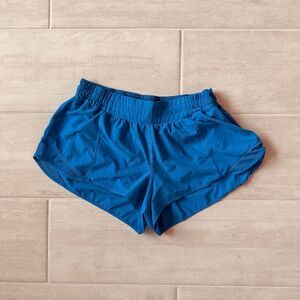 Lululemon Hotty Hot 2inch Shorts Bright Blue Running Lightweight Pocket Size 10